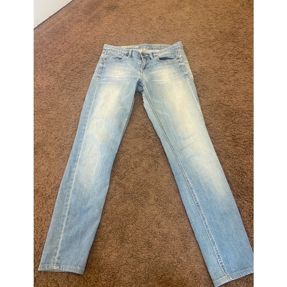 Madewell Skinny Skinny Blue Jeans Light Wash DIY RIPPED FLAWED 27 - Picture 2 of 7